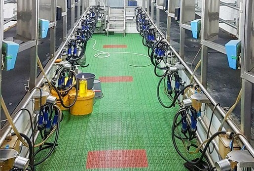 Izmuzište 2x9 riblja kost od inox konstrukcije