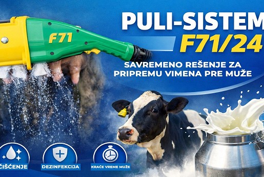 Puli-Sistem F71/24 – Savremeno rešenje za pripremu vimena pre muže
