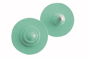 Ušne markice okrugle 30mm zelene 20/1