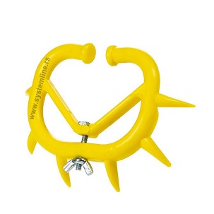 Alat protiv samosisanja plastični žuti za telad