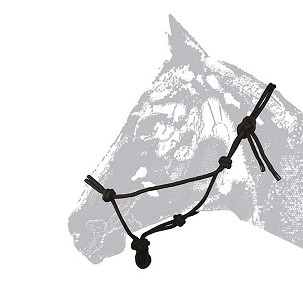 Ular za konje pleteni crni 2 cob Economic