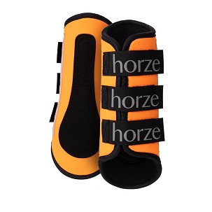 Kamašne za konje za prednje noge L reflektujući narandžasta Horze bZeen