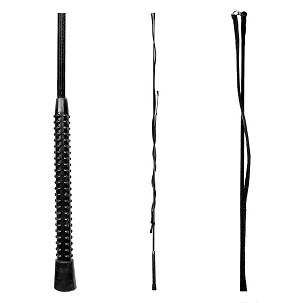 Bič za lonžiranje jednodelni crni 180cm