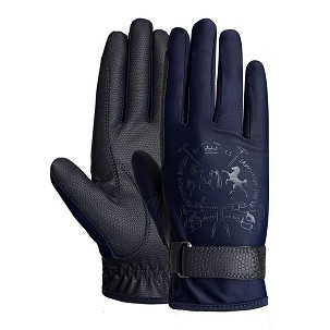 Rukavice za jahanje teget 8 Vertigo Laia