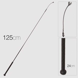 Bič za zaprežnu vožnju crni 125cm