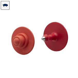 Ušne markice okrugle 30mm crvene 20/1