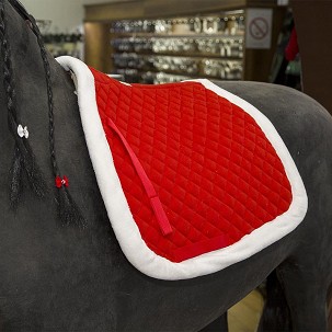 Novogodišnje crveno podsedlo  za konje