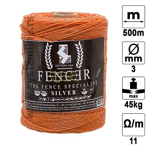Žica za električnog pastira 500m Fencer Silver