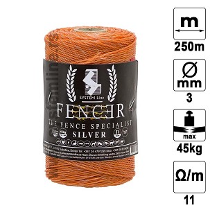 Žica za električnog pastira 250m Fencer Silver