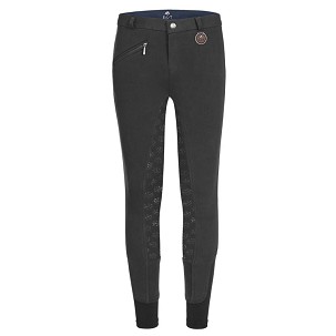 Pantalone za jahanje termo sport dečije crne 128