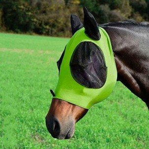 Maska za konje protiv insekata zelena L