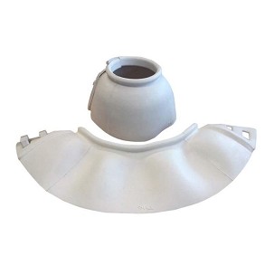 Zvonasta guma za kopita sa kopčom bela S