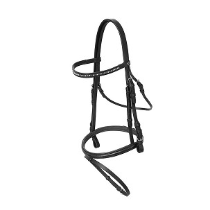 Kožna uzda sa dizginima crni 2 cob Weston