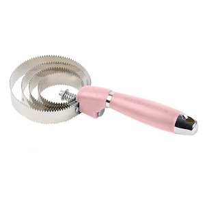 Češagija u obliku kruga sa gel drškom rozi