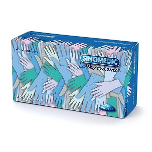 Rukavice nitrilne plave bez pudera Sinomedic 100/1