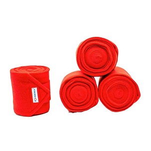 Bandaža za konje sa čičak trakom crvena 4m 4/1 Finntack Pro