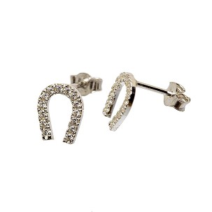 Minđuše u obliku potkovice - srebro FR