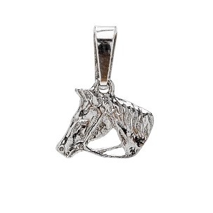 Privezak za ogrlicu oblik glava konja srebrni FR