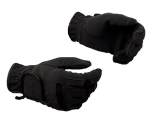 Rukavice za jahanje velur crne L