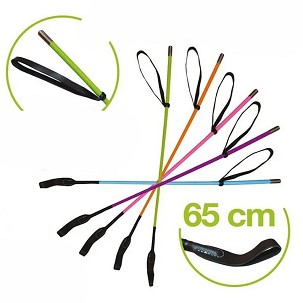 Bič za konje za dresuru Fluo 65cm zeleni