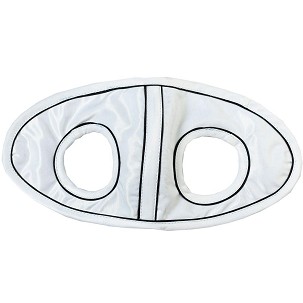 Kapa sa otvorom za uši belo-belo-crna