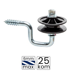 Izolator za električnog pastira ugaoni crni 25/1