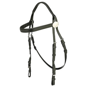 Oglavina galopska za konja crna Rosette