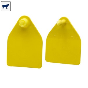 Ušne markice velike 54x64mm žute