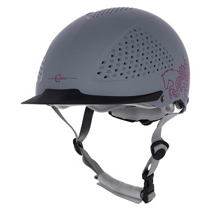 Kaciga za jahanje Beauty 2.0 siva 52-54 cm