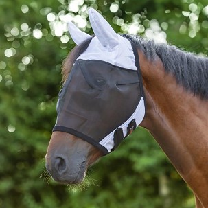 Maska za konje bela Full SuperFly