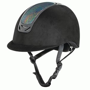 Kaciga za jahanje crna 58-61cm Comfort Glossy