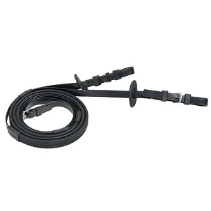 Dizgin za konje gumirani crni galop 16mm