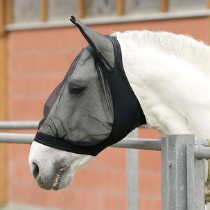 Maska za konje protiv insekata crni 2 cob