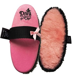 Četka sa mekanim krznom za konje rozi