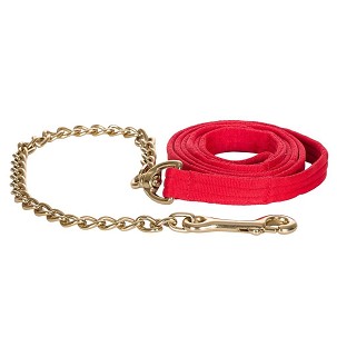 Uže za vođenje konja sa lancem crveno 2,4m Finntack