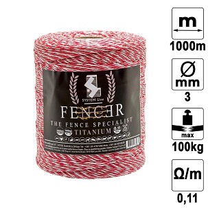Žica za električnog pastira 1000 m Fencer Titanium