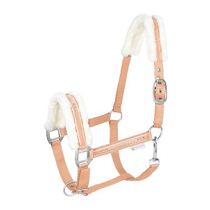 Kötőfék lovaknak szőrmével pony barac színű Elegant
