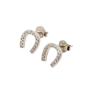 Minđuše u obliku potkovice - srebro