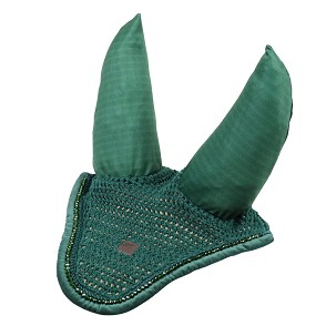 Ušne kape za konje zelena pletena 3 full