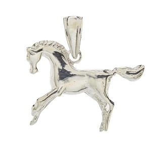 Privezak za ogrlicu oblik konja 3,9 g srebrni